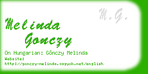 melinda gonczy business card