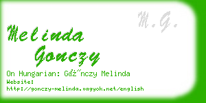 melinda gonczy business card